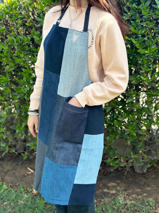 Upcycled Patchwork Denim Apron