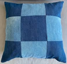 Upcycled Patchwork Denim Pillow Cover