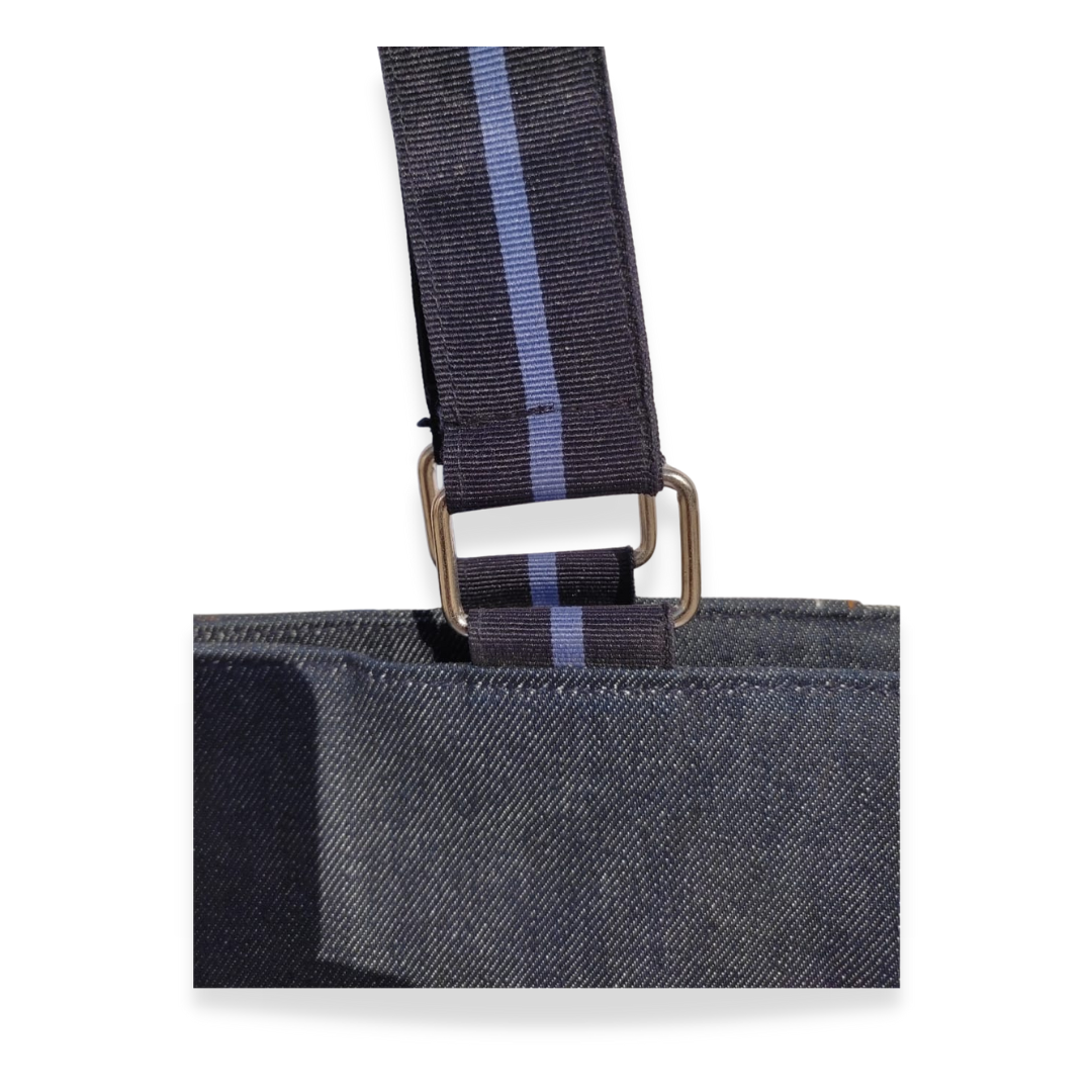 Branded Denim Shoulder Bag