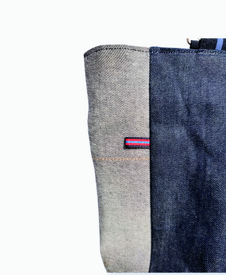 Branded Denim Shoulder Bag