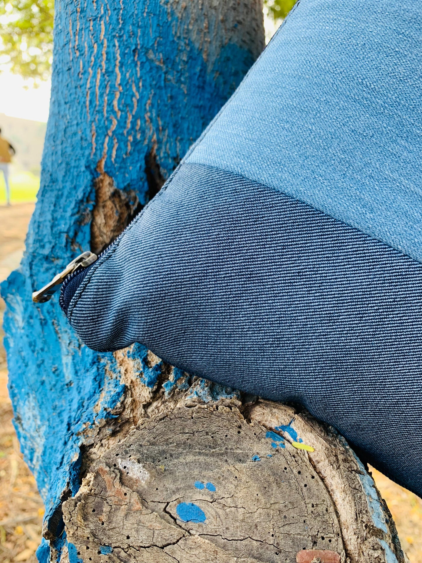 Upcycled Patchwork Denim Pillow Cover