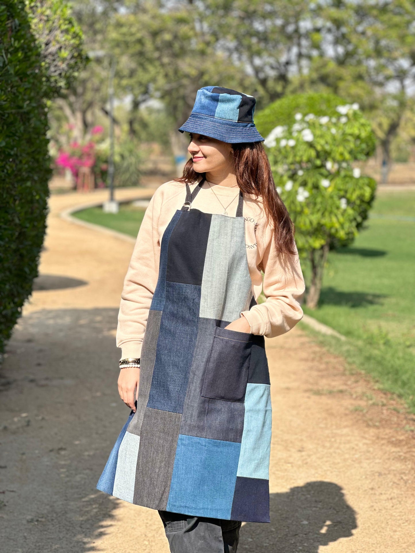 Upcycled Patchwork Denim Apron