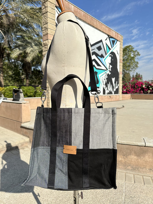 Branded Denim Tote Bag
