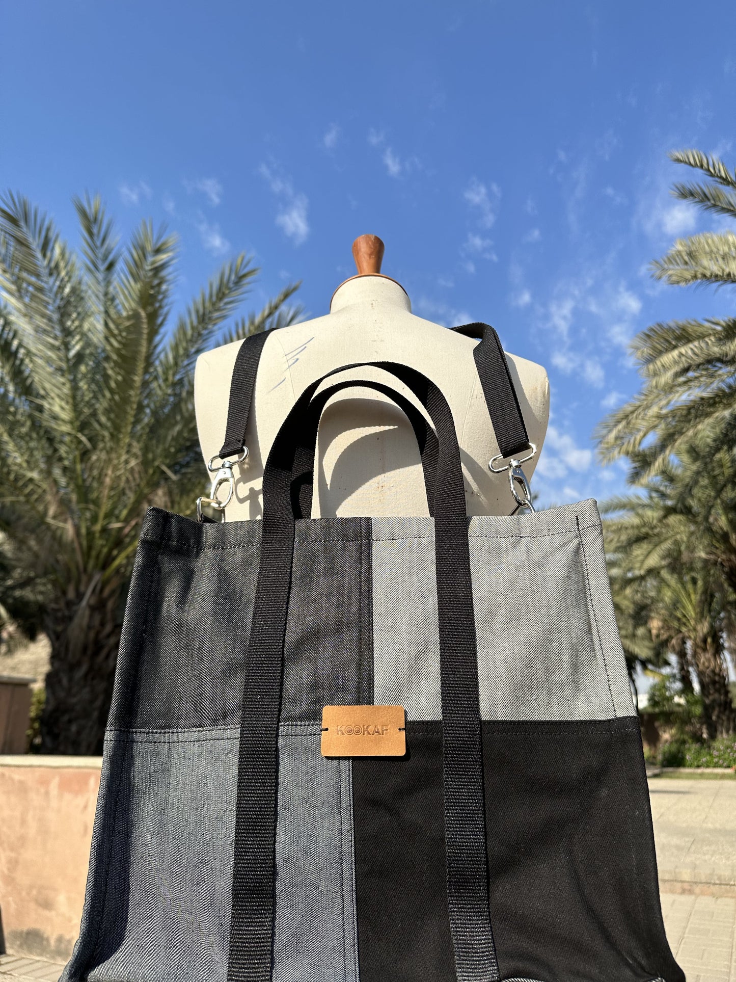 Branded Denim Tote Bag